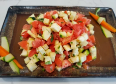 Zucchini, Tomato, Basil Salad